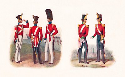 Uniformy 86. Regt., 1842, a Regt., 1848, 1904 od Unbekannt