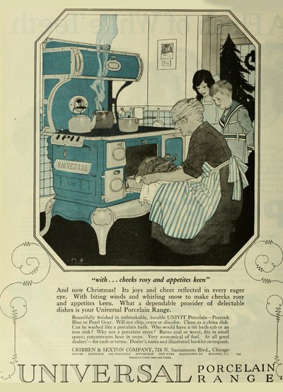 Universal Porcelain Range, reklama od The Saturday Evening Post, cca 1920-1925. od Unbekannt
