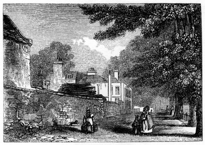 Upper Flask Tavern, Hampstead Heath, rezidence George Steevense, 1840 od Unbekannt