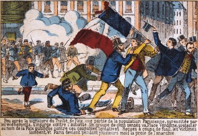 Povstání vedoucí k založení Pařížské komuny, 1871. od Unbekannt