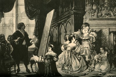 Vandyck Maluje děti Karla I., 1883. od Unbekannt