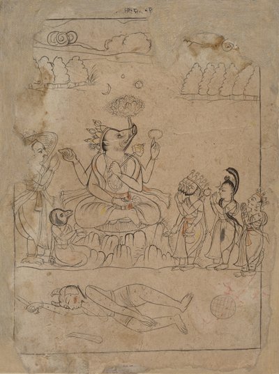 Varaha Triumphant, konec 18. století. od Unbekannt