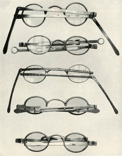Různé druhy brýlí...z konce 18. a počátku 19. století, 1934. od Unbekannt
