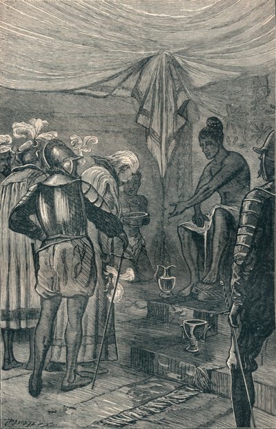 Vasco da Gama navštěvuje krále, 1904 od Unbekannt