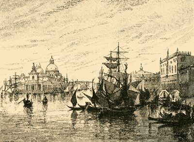 Benátky: Pohled z Riva Degli Schiavoni, 1890. od Unbekannt