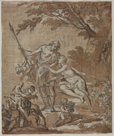 Venuše a Adonis, 1713. od Unbekannt
