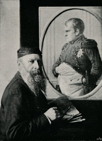 Verestchagin maluje obraz Napoleona, c1890, 1910 od Unbekannt