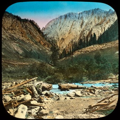 Pohled mezi Sonamarg a Baltal, Kašmír, Indie, konec 19. nebo začátek 20. století od Unbekannt