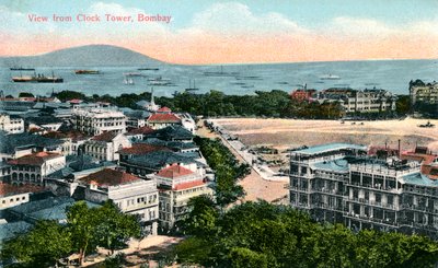 Pohled z Clock Tower, Bombay, Indie, začátek 20. století od Unbekannt