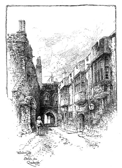 Pohled z čtyřúhelníku, hrad Windsor, c1888 od Unbekannt