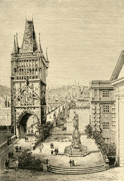 Pohled v Praze - Mostecká věž, 1890. od Unbekannt
