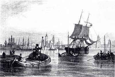 Pohled na Archangelsk, 1835 od Unbekannt
