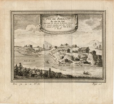 Pohled na Berezov, c. 1750 od Unbekannt