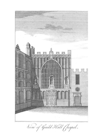 Pohled na kapli Guild Hall., c1775 od Unbekannt