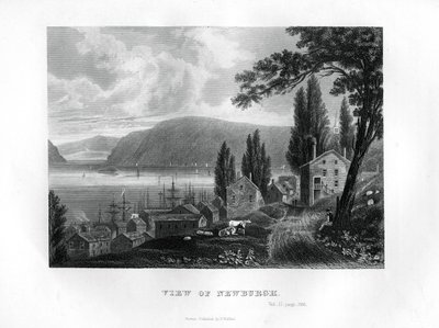 Pohled na Newburgh, stát New York, 1855 od Unbekannt