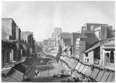 Pohled na Principal Street, Agra, c1860 od Unbekannt