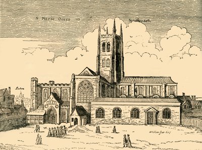 Pohled na St. Mary Overy, c1878. od Unbekannt