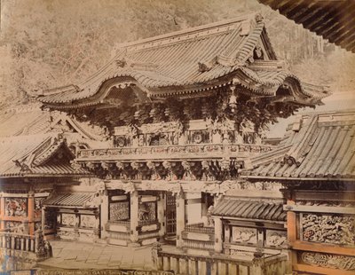 Pohled na Yomeimon Gate – šintoistický chrám Nikko, c1890-1900 od Unbekannt