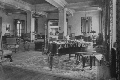 Pohled na salonek, Gaylord Apartments, Los Angeles, Kalifornie. 1924 od Unbekannt