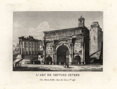 Pohled na oblouk Septimia Severa, Arco di Settimio Severo, Forum Romanum, Řím od Unbekannt