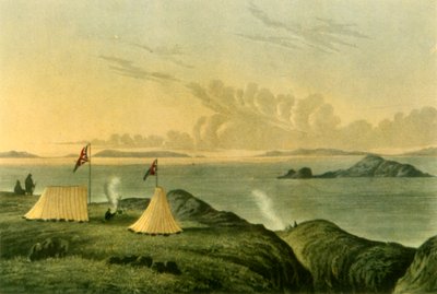 „Pohled na Arktické moře z ústí řeky Copper Mine, půlnoc, červenec 1821“, 1946. od Unbekannt