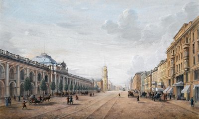 Pohled na Něvský prospekt v Petrohradu od Unbekannt