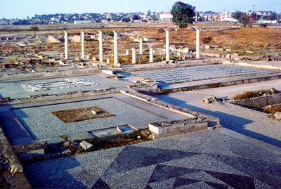 Pohled na archeologické pozůstatky v Pella, Střední Makedonie. od Unbekannt