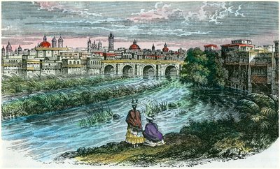 Pohled na město Lima, hlavní město Peru, od řeky Rimac, c1875 od Unbekannt