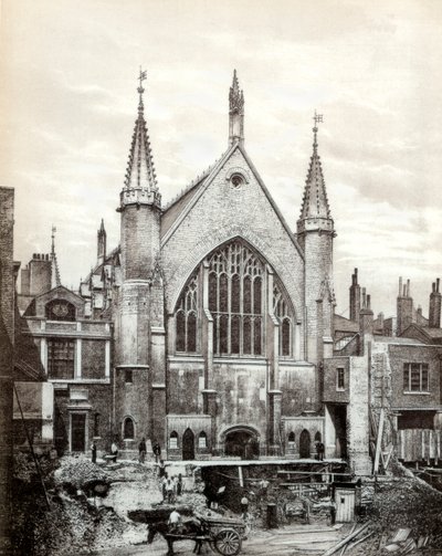 Pohled na východní konec Guildhall a Old Library, City of London, 1886 od Unbekannt