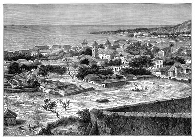 Pohled na roadstead a město San Paolo de Loanda, Angola, západní Afrika, c1890 od Unbekannt