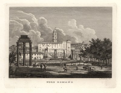 Pohled na ruiny Forum Romanum, Foro Romano od Unbekannt