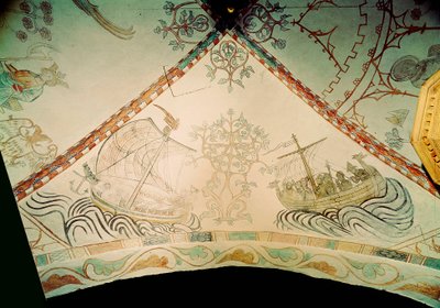 Vikingská loď s dračí přídí, 14. století od Unbekannt