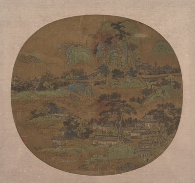 Vesnice a chrámy v Jiangnan, počátek 15. století. od Unbekannt
