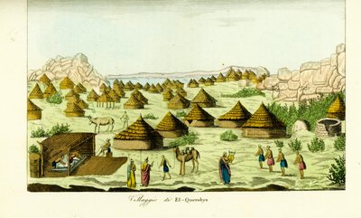 Vesnice El Querebya (El Querebyn) pod královstvím Funj v Sennaru, Súdán od Unbekannt
