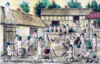 Vintage francouzská pohlednice, c1900 od Unbekannt