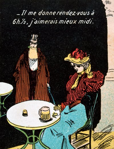 Vintage francouzská pohlednice, c1900 od Unbekannt