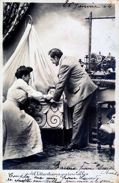 Vintage francouzská pohlednice, c1900 od Unbekannt