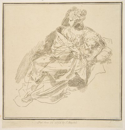 Panna a dítě, 1775. od Unbekannt