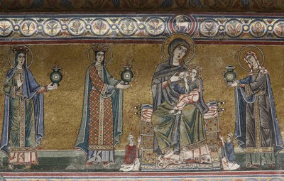 Panna a dětská mozaika v Santa Maria v kostele Trastevere, Řím, Itálie od Unbekannt
