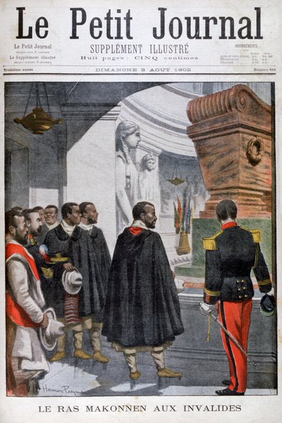Návštěva Ras Makonnena v Les Invalides v Paříži, 1902 od Unbekannt