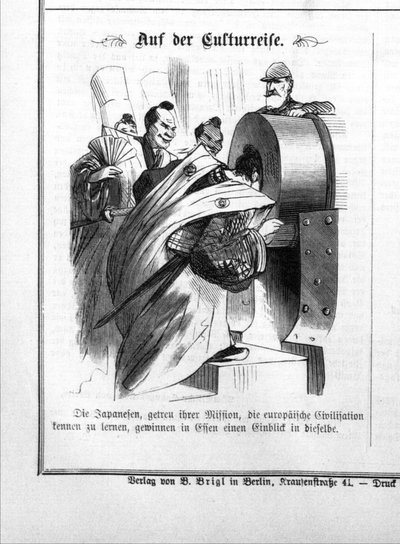 Návštěva mise Iwakura v továrně Krupp v Essenu, 1873. od Unbekannt
