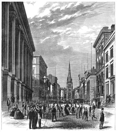 Wall Street, New York, 1869 od Unbekannt