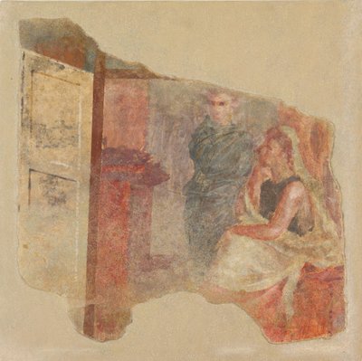 Fragment nástěnné malby ze severní stěny pokoje H vily P. Fannia..., ca. 50-40 před naším letopočtem od Unbekannt