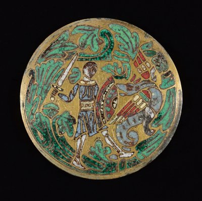 Válečník bojující s drakem, c. 1170-1180. od Unbekannt