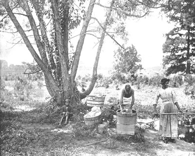 Washerwomen, El Paso, Texas, USA, c1900. od Unbekannt