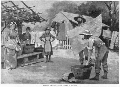 Den mytí – všechny ruce povolané k pomoci, 1889 od Unbekannt