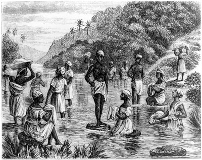 Praní prádla, Santo Domingo, 1873 od Unbekannt