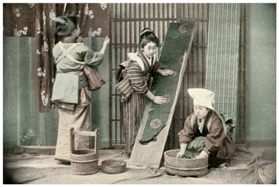 Praní kimona, Japonsko, 1904 od Unbekannt