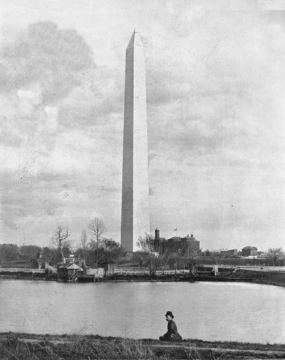 Washingtonův památník, Washington DC, USA, c1900. od Unbekannt