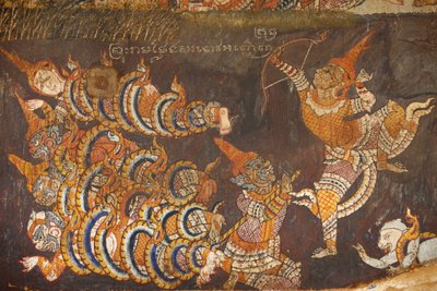 Wat Bo, Siem Reap Nástěnná malba Ramayana, Siem Reap, Kambodža od Unbekannt